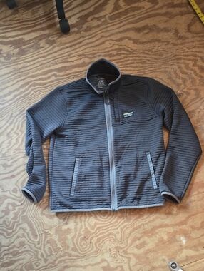 L.L. Bean Charcoal Quilted Full-Zip Jacket